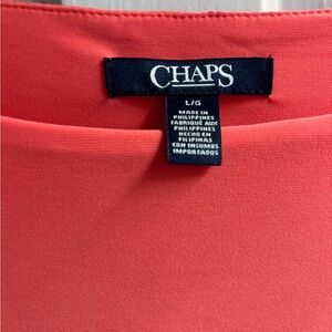 Chaps navy/coral dress size L $95 never worn